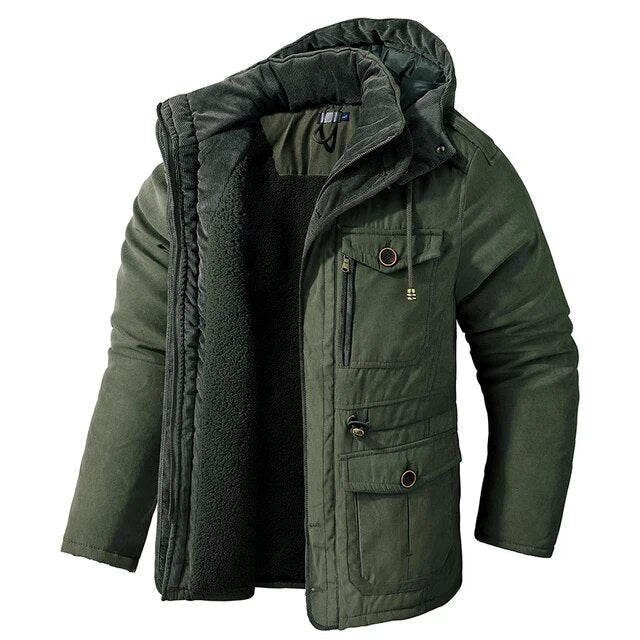 Parka Bonaventure isolante pour homme, protection imperméable et multi-poches adaptées aux conditions hivernales.