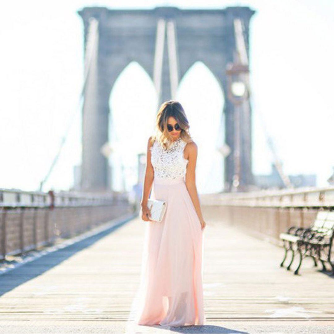 Delvina | Femme Robe Longue | Fluide et Aérée