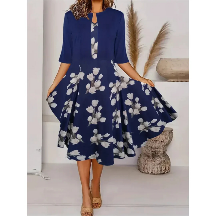 Karinne | Femme Robe Blazer | Élégance Structurée Florale