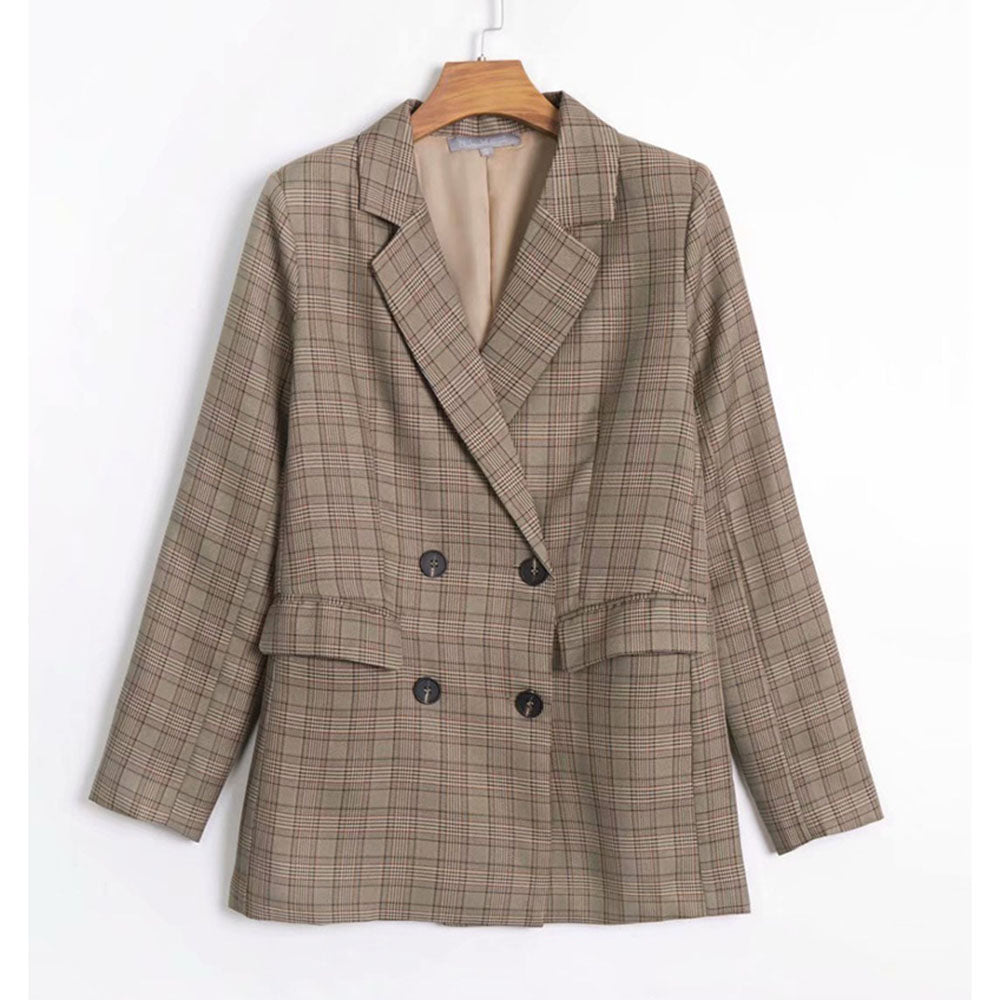 Bibiane - Manteau Carreaux Chic