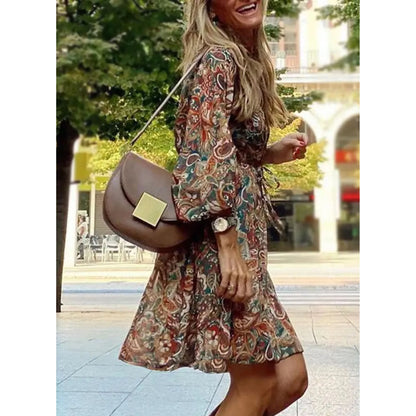 Femmes Robe Marron | Coupe Sophistiquée