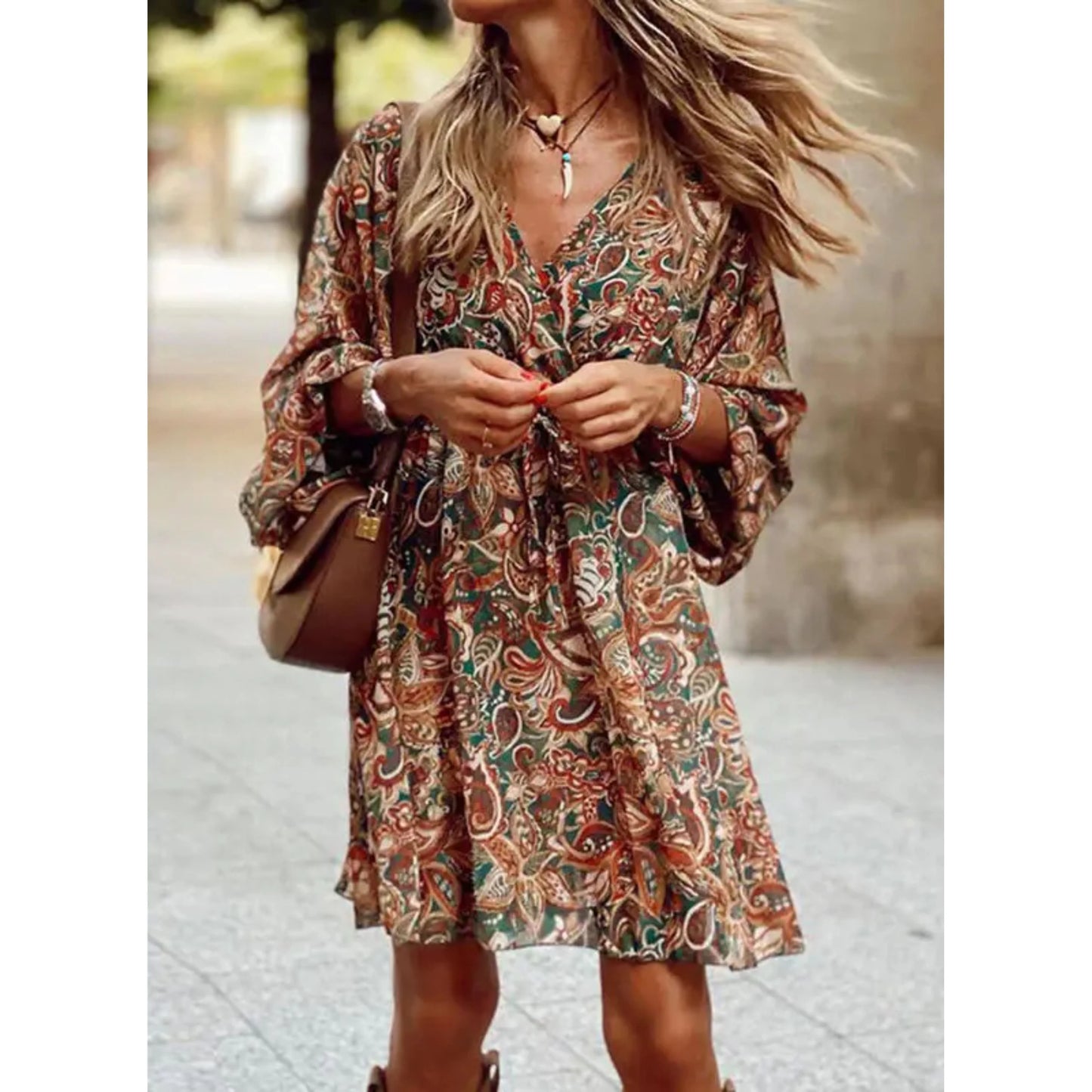 Femmes Robe Marron | Coupe Sophistiquée