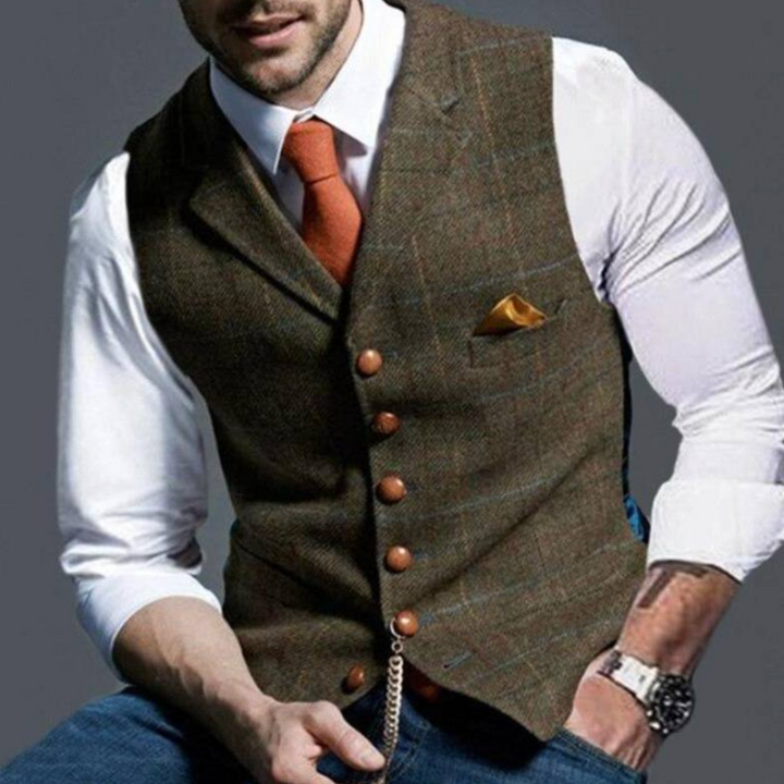 Alain | Gilet pour Homme | Coupe Slim, Boutonné & Élégant