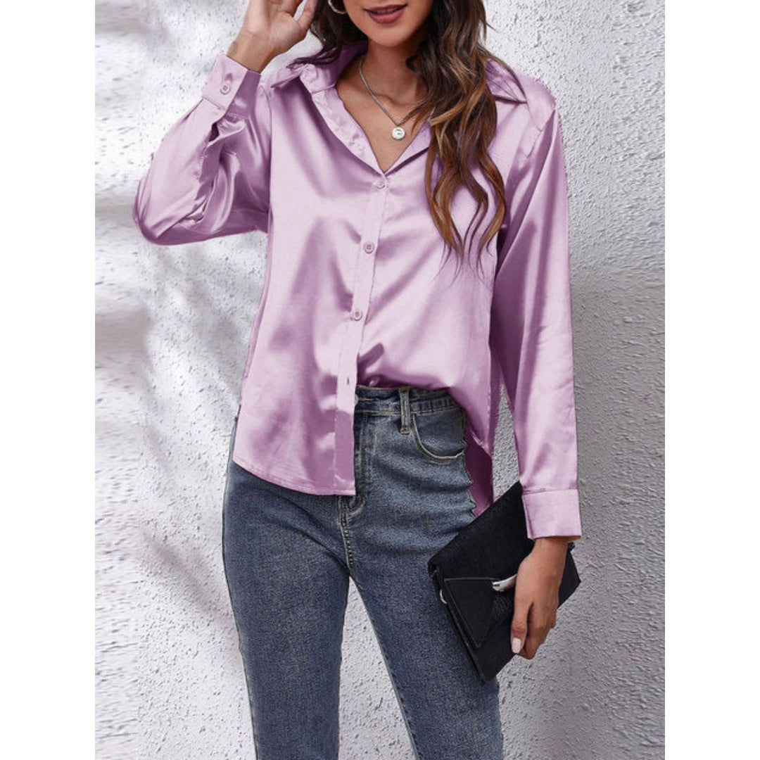 Femmes Chemise Manches Longues | Tissu Soie