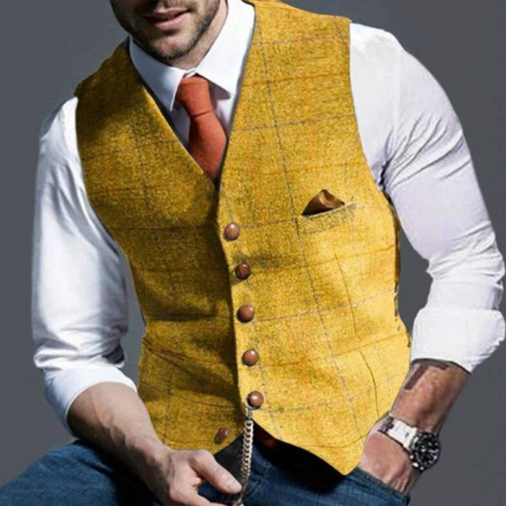 Alain | Gilet pour Homme | Coupe Slim, Boutonné & Élégant