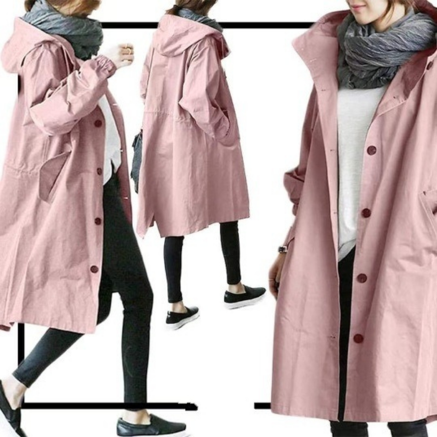 Elyna | Trench-coat femme coupe-vent et imperméable