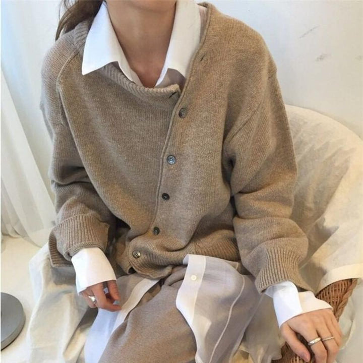 Lena | Pull Boutonné Chic