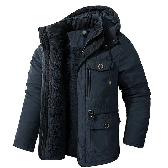 Parka Bonaventure isolante pour homme, protection imperméable et multi-poches adaptées aux conditions hivernales.