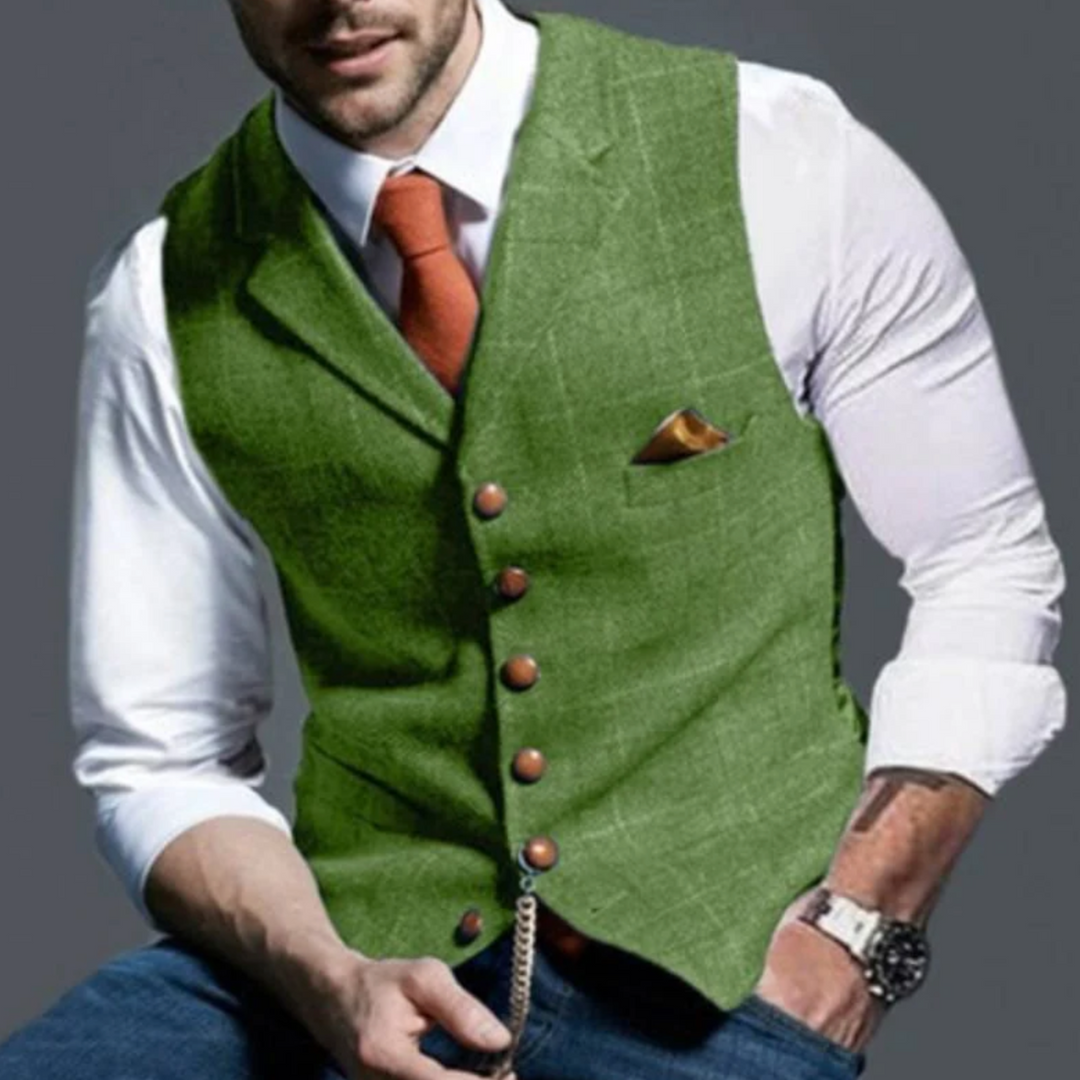 Alain | Gilet pour Homme | Coupe Slim, Boutonné & Élégant