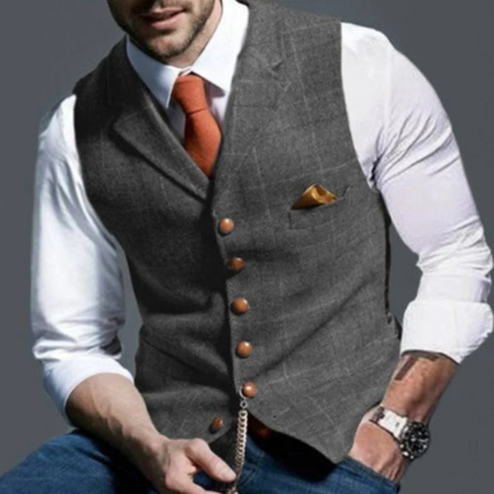 Alain | Gilet pour Homme | Coupe Slim, Boutonné & Élégant