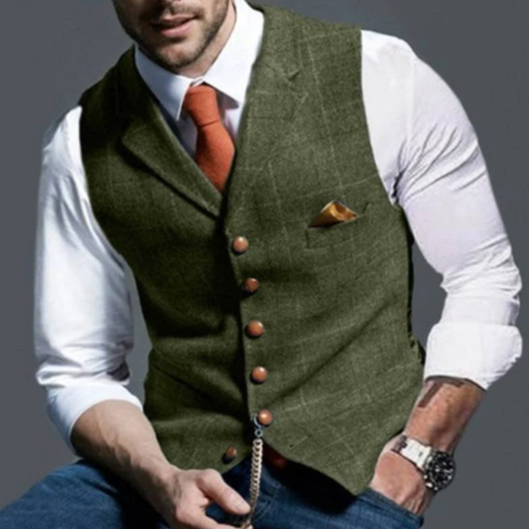Alain | Gilet pour Homme | Coupe Slim, Boutonné & Élégant