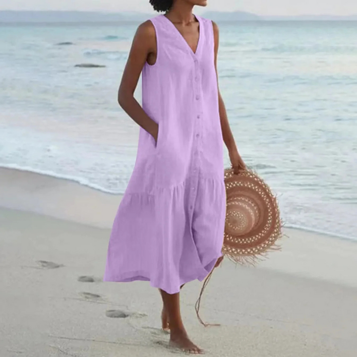Femmes Robe Premium | Col V