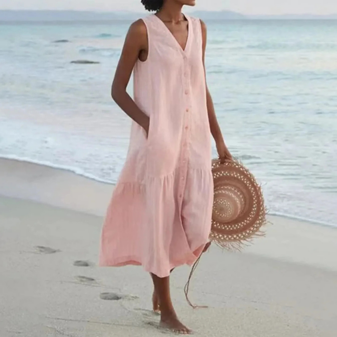 Femmes Robe Premium | Col V