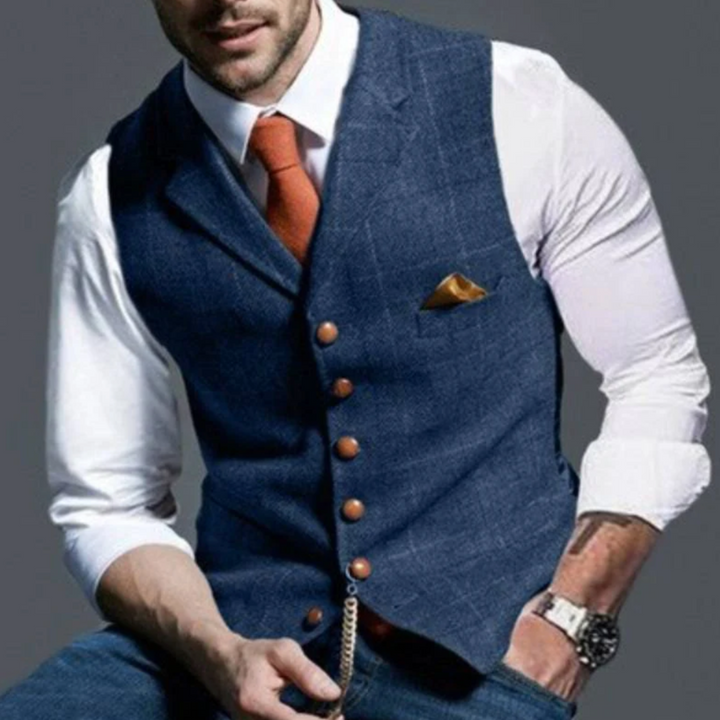 Alain | Gilet pour Homme | Coupe Slim, Boutonné & Élégant