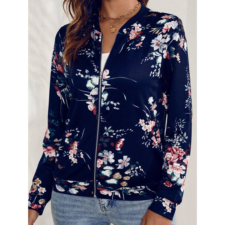 Femmes Bomber Veste Florale | Décontractée