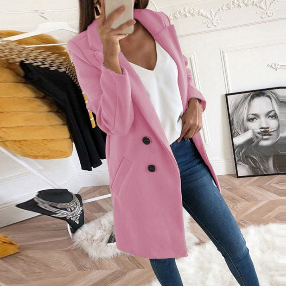 Adelphe | Manteau Long Pour Femme | Fermeture Boutonnée