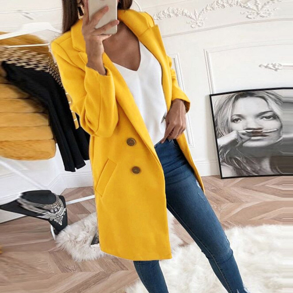 Adelphe | Manteau Long Pour Femme | Fermeture Boutonnée