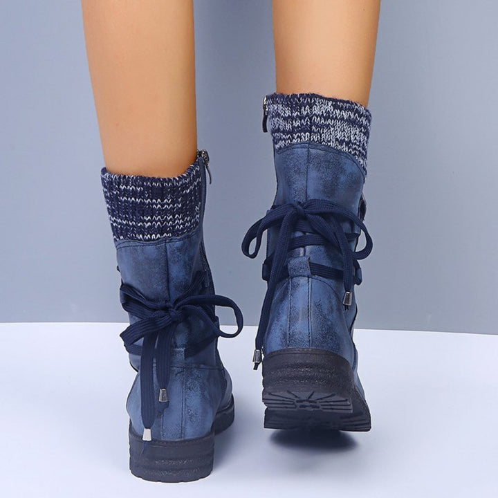 Bottines Faymé d'hiver chaudes pour femme, semelle antidérapante adaptée aux tenues hivernales.