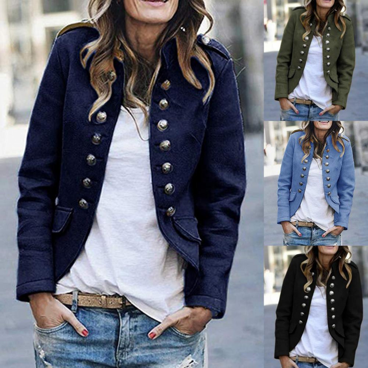 Vanille | Femme Blazer | Coupe Courte et Col Montant