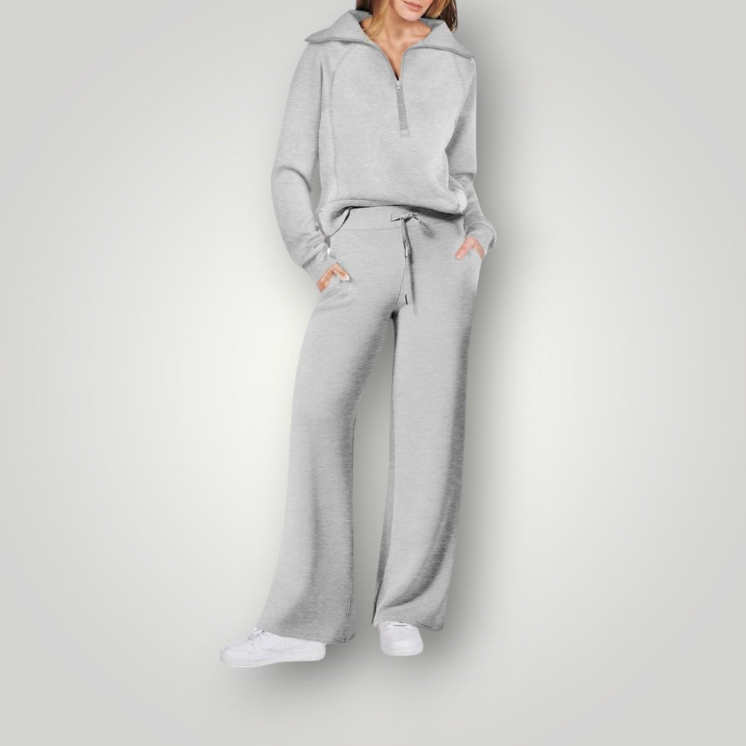 Ensemble loungewear Esméria pour femme, tissu ultra-doux et coupe décontractée adaptée aux moments cocooning.