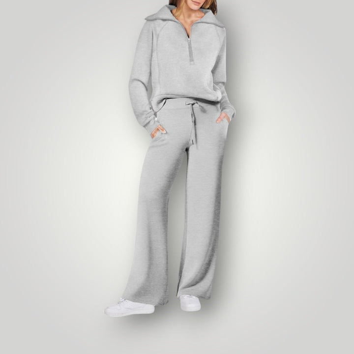 Ensemble loungewear Esméria pour femme, tissu ultra-doux et coupe décontractée adaptée aux moments cocooning.
