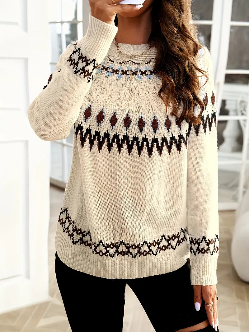 Christalin - Pull Fair Isle Douillet