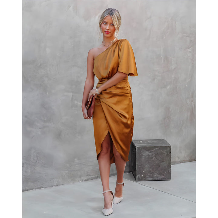 Andréanne | Robe pour Femme | Cocktail Asymétrique, Élégante & Festive
