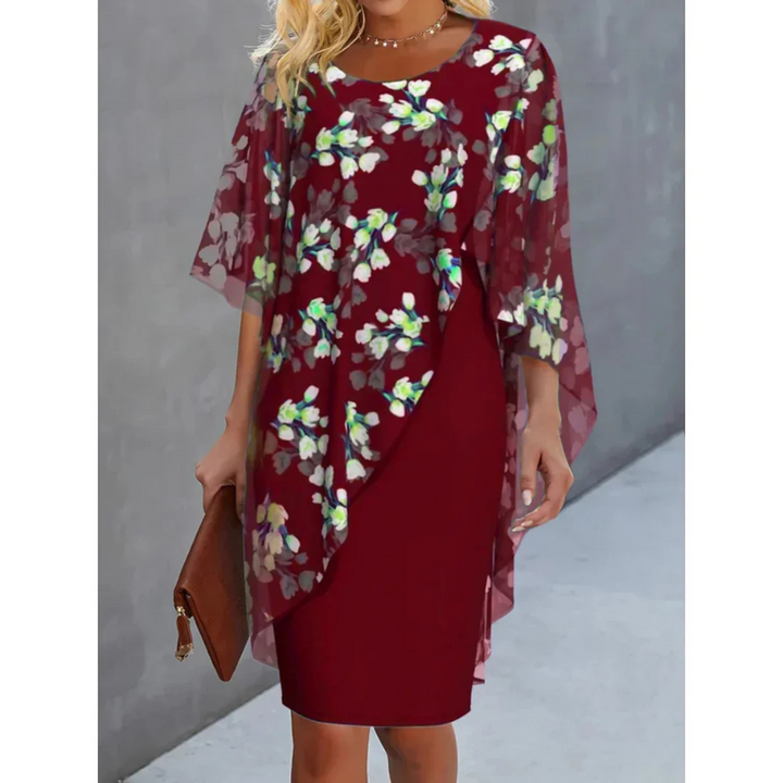 Jocelina | Femme Robe Midi | Imprimé Floral Événementiel
