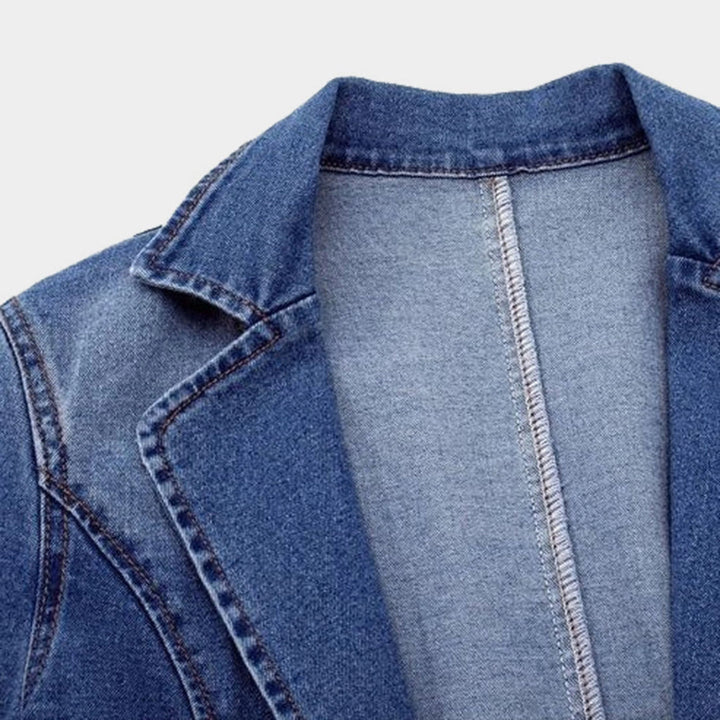 Femmes Blazer Denim | Style Moderne