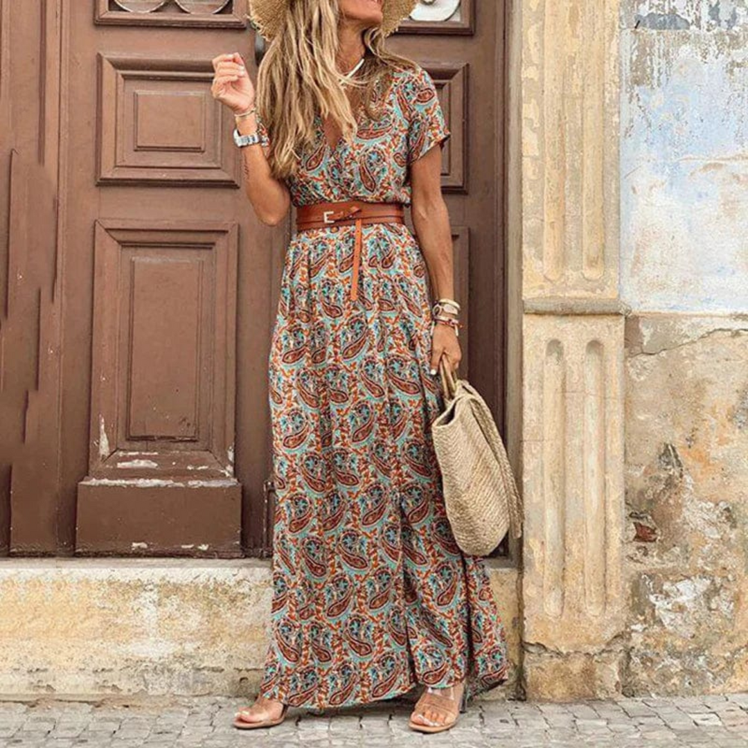 Béryl | Femme Robe Longue | Coupe Fluide et Taille Ajustable
