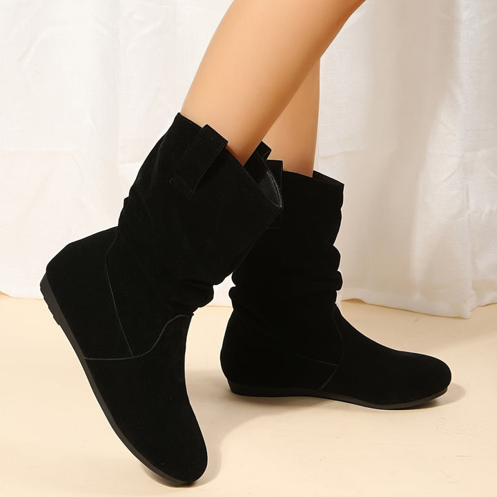Bottes Bernyce mi-mollet chaudes pour femme, doublure et tige structurée adaptée aux tenues automnales.