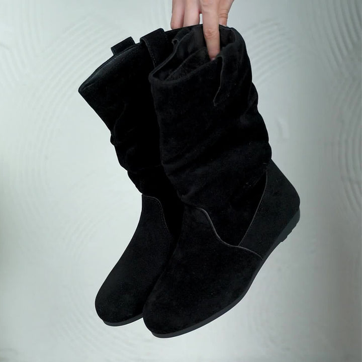 Bottes Bernyce mi-mollet chaudes pour femme, doublure et tige structurée adaptée aux tenues automnales.