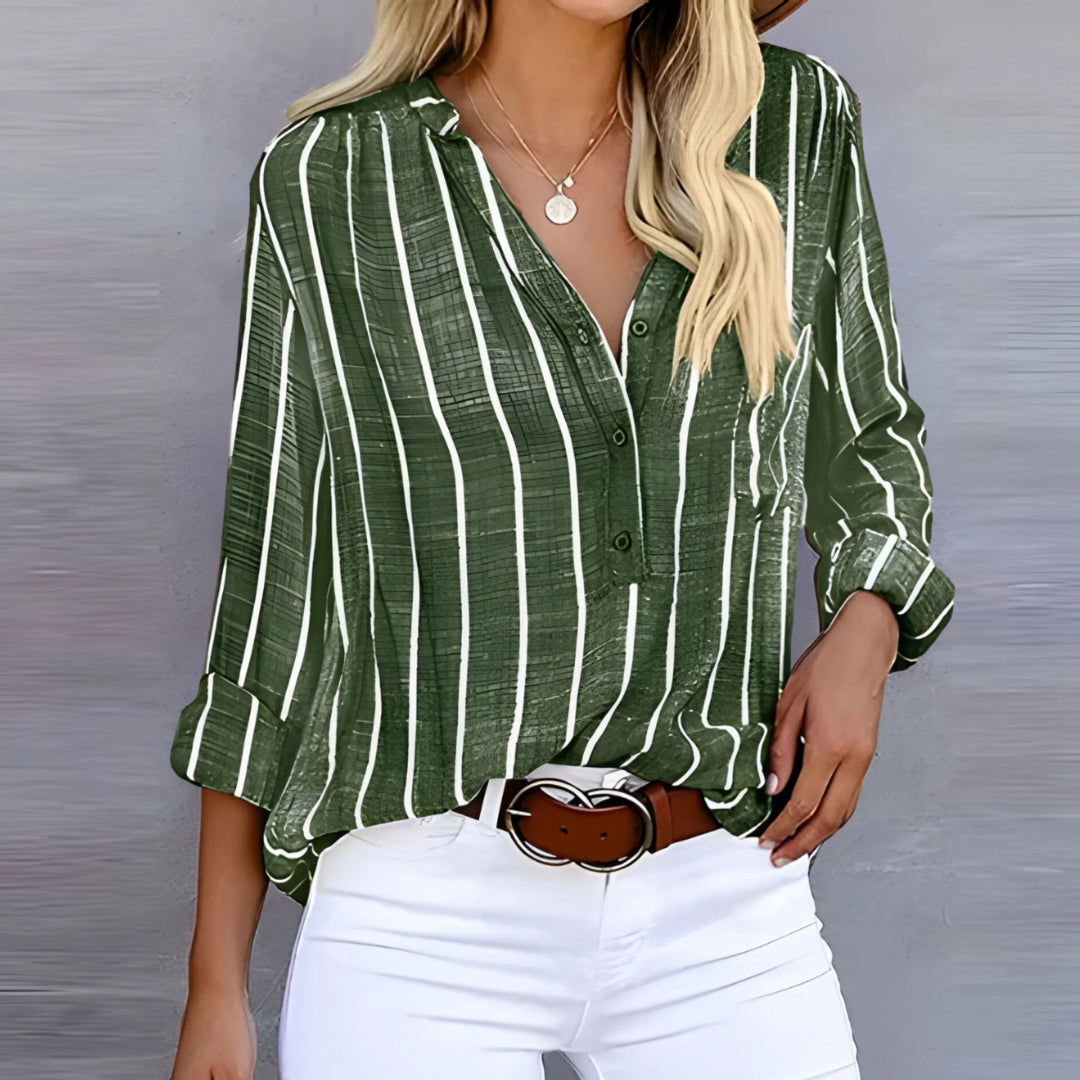 Femmes Blouse Rayée | Tendance