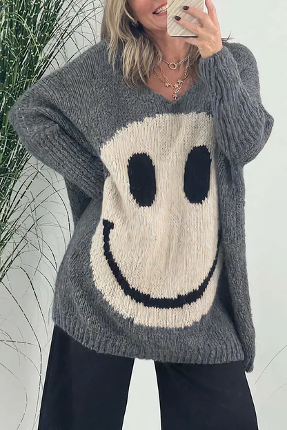 Isaline - Pull Smiley Oversize