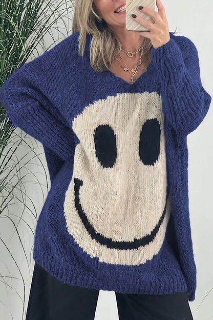 Isaline - Pull Smiley Oversize