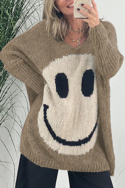 Isaline - Pull Smiley Oversize