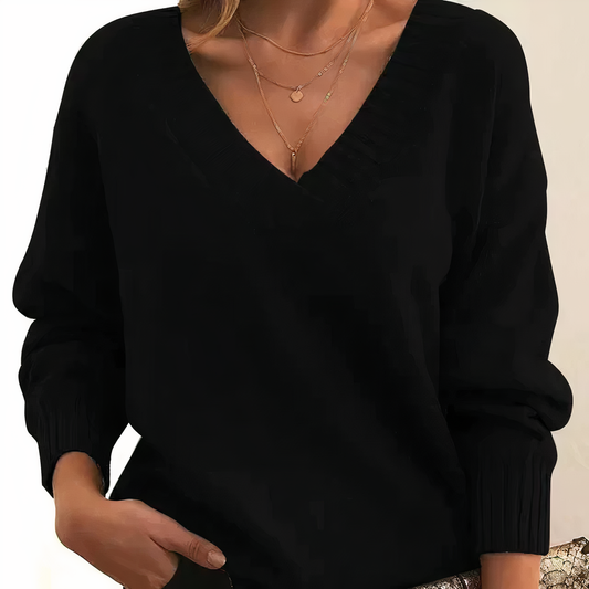 Lilaine - Pull Col V Femme