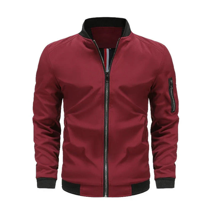 Veste bomber Alexandre zippée pour homme, coupe moderne adaptée aux tenues urbaines automnales.