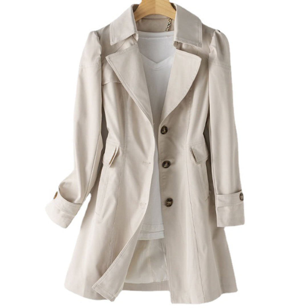 Trench classique Apolline pour femme, détail de la matière