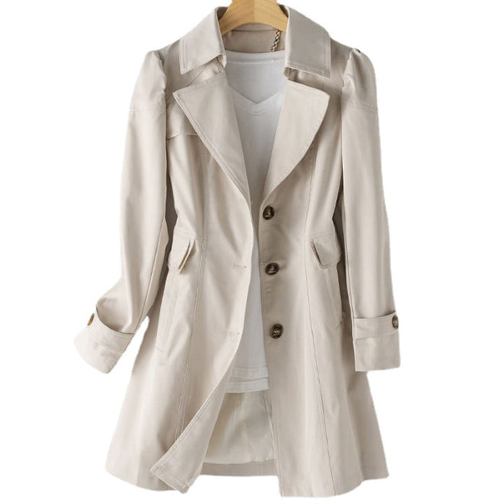 Trench classique Apolline pour femme, détail de la matière