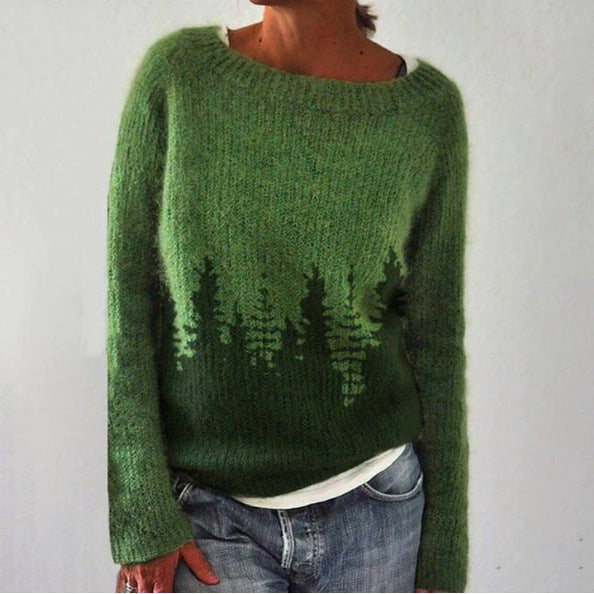 Pull Bramwell norvégien pour femme, motif traditionnel adapté aux tenues hivernales cocooning.