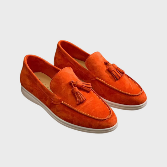 Frédiric - Loafers Suédés Chics Orange