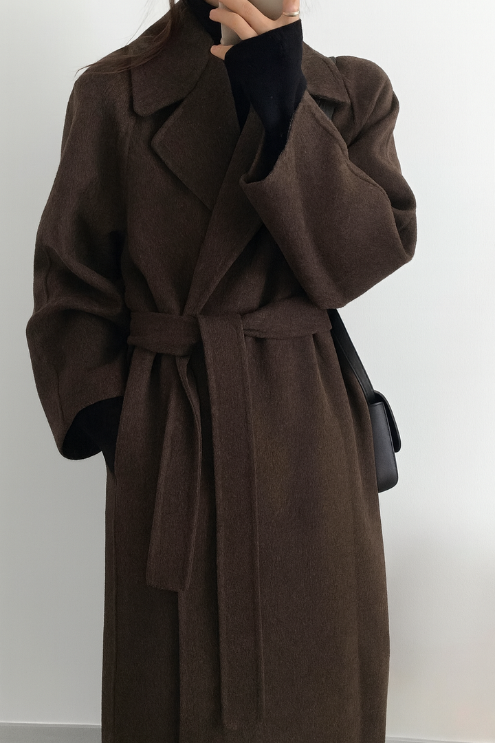 Manteau long Capucine pour femme, présentation du coloris