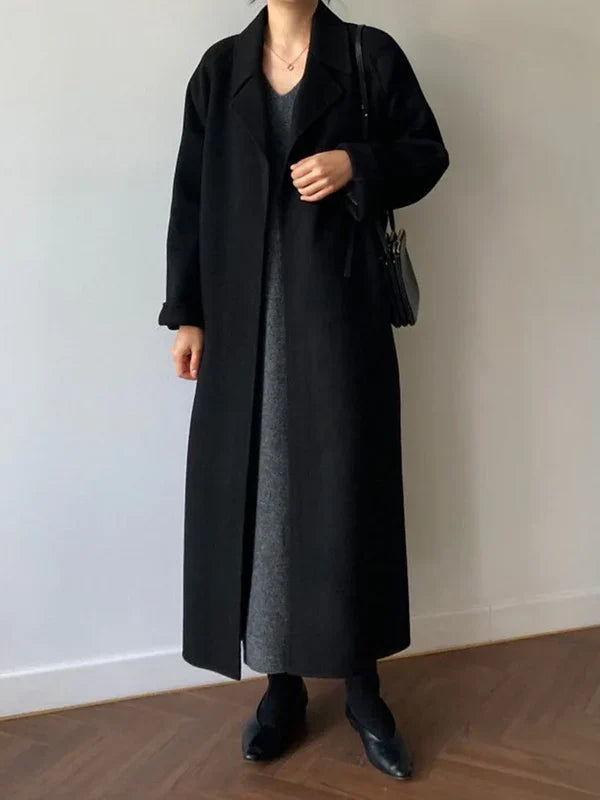 Manteau long Capucine pour femme, détail de la matière