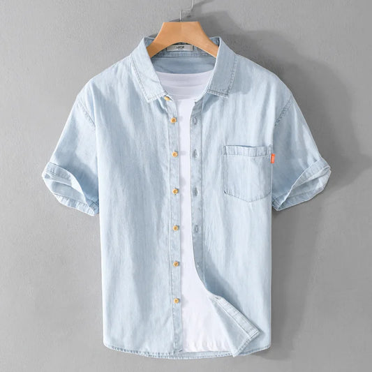 Fortunello - Moderne Été Chemise Denim