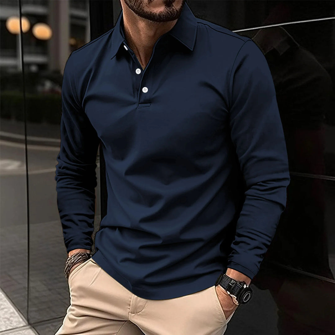Eugène | Polo pour Homme | Manches Longues, Coupe Structurée & Tendance