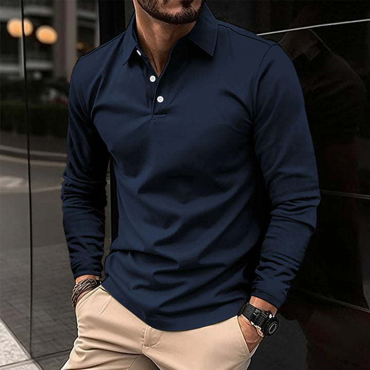 Eugène | Polo pour Homme | Manches Longues, Coupe Structurée & Tendance