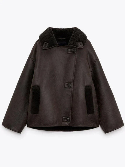 Eléa | Veste en cuir synthétique vintage pour femmes