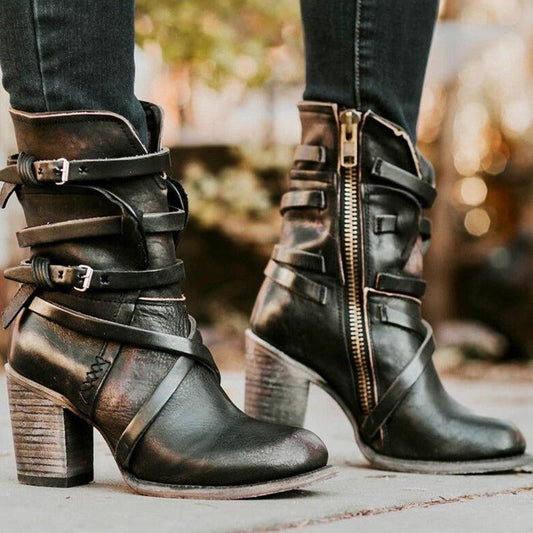 Giovina - Bottes D’Hiver Femme En Cuir