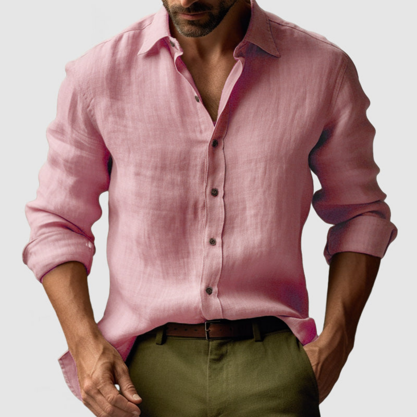 Hommes Chemise Vintage Décontractée | Manches Longues
